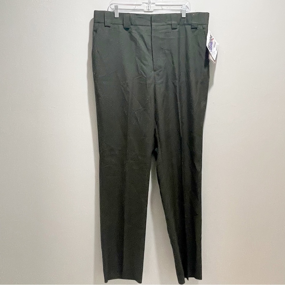 BLAUER 8560 4-Pocket Wool Blend Trousers 42 Reg OD Green Unhemmed Women’s 22